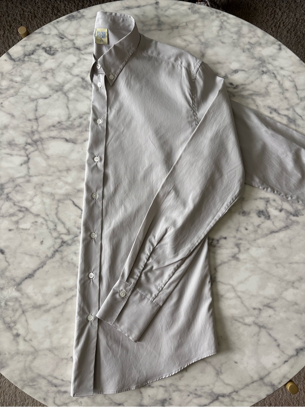 Women’s Flore Flore Light Gray Button-Front Blouse